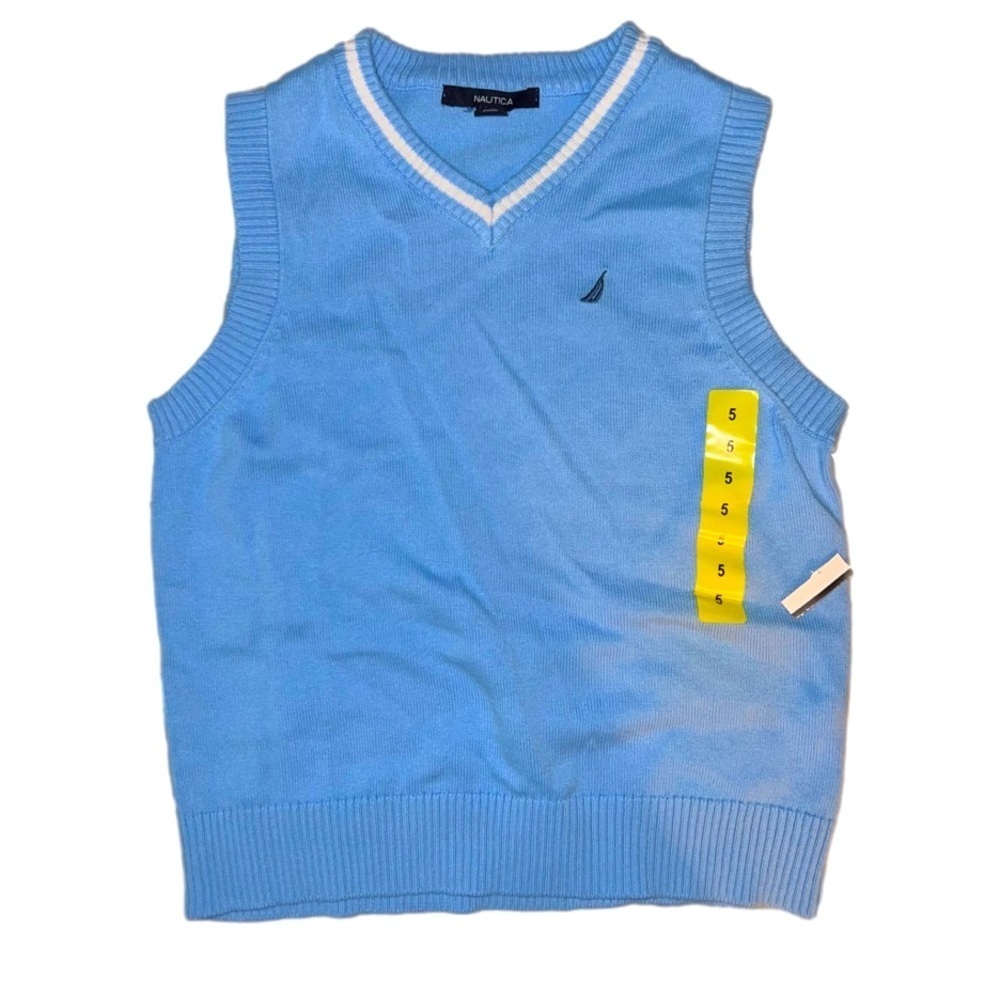 NWT boy’s baby blue V neck sweater vest
